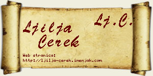 Ljilja Čerek vizit kartica